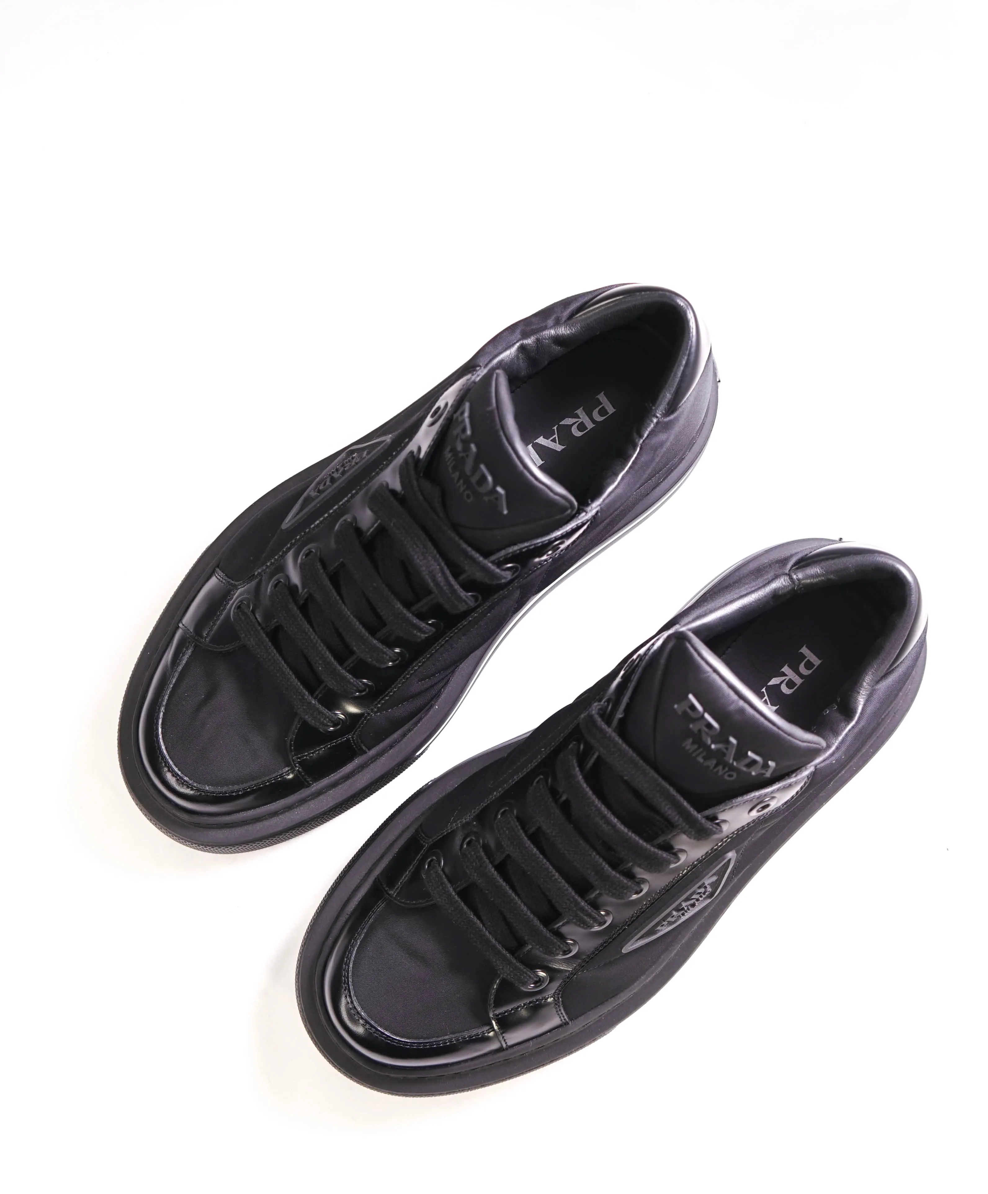 $1,100 PRADA - "RE-NYLON" 100% REGENERATED NYLON SNEAKER Black  - 8.5 US (7.5 IT)
