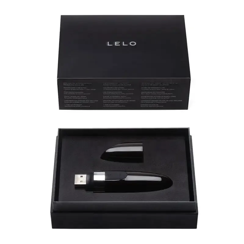 4.5-inch Lelo Black Rechargeable Discreet Waterproof Lipstick Vibrator