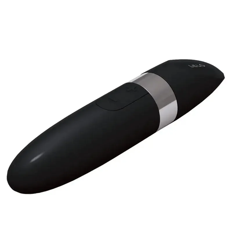 4.5-inch Lelo Black Rechargeable Discreet Waterproof Lipstick Vibrator
