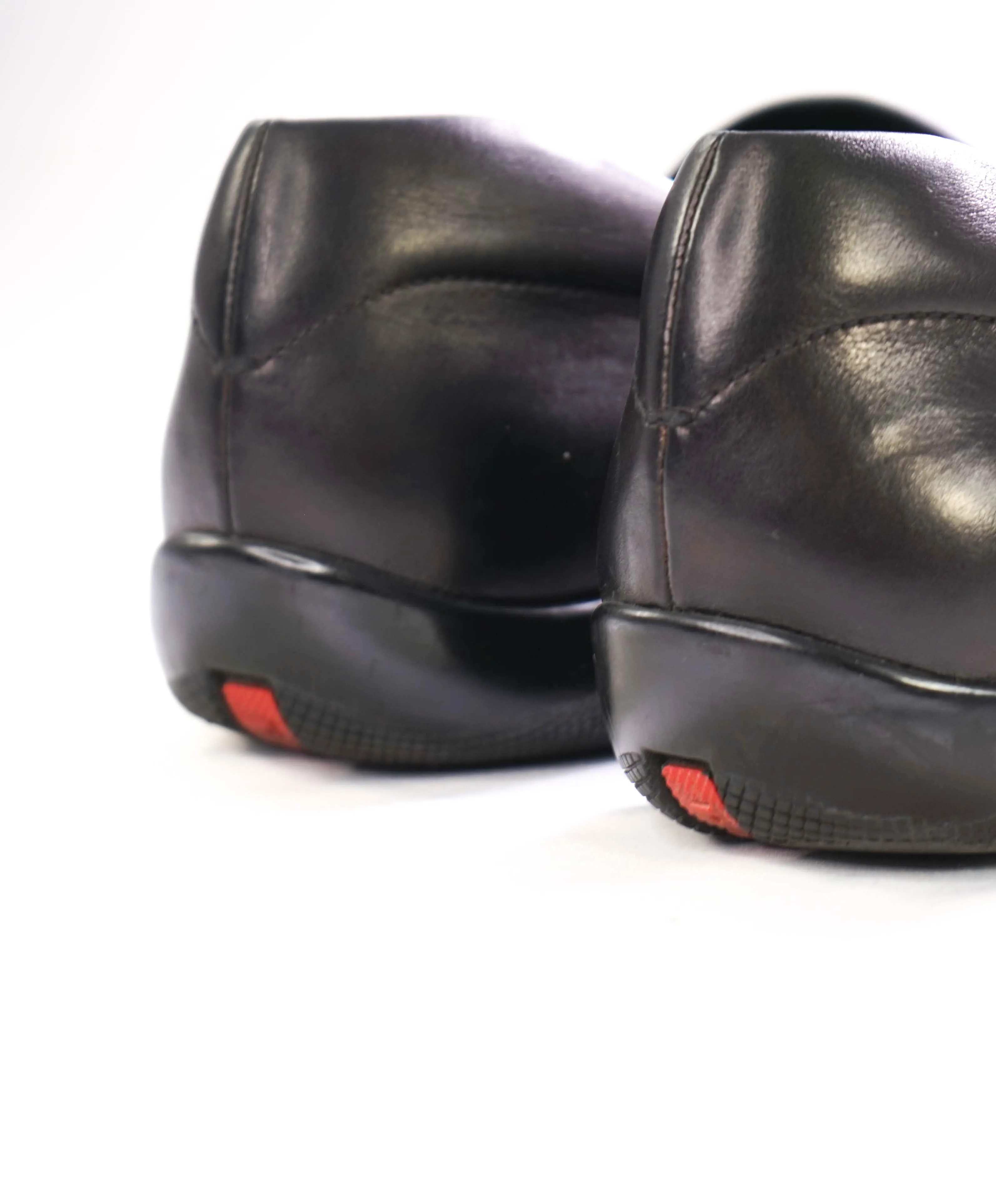 $795 PRADA - *LINEA ROSSA* Black Slip On Logo Vamp Loafer - 12 US (11 Prada)