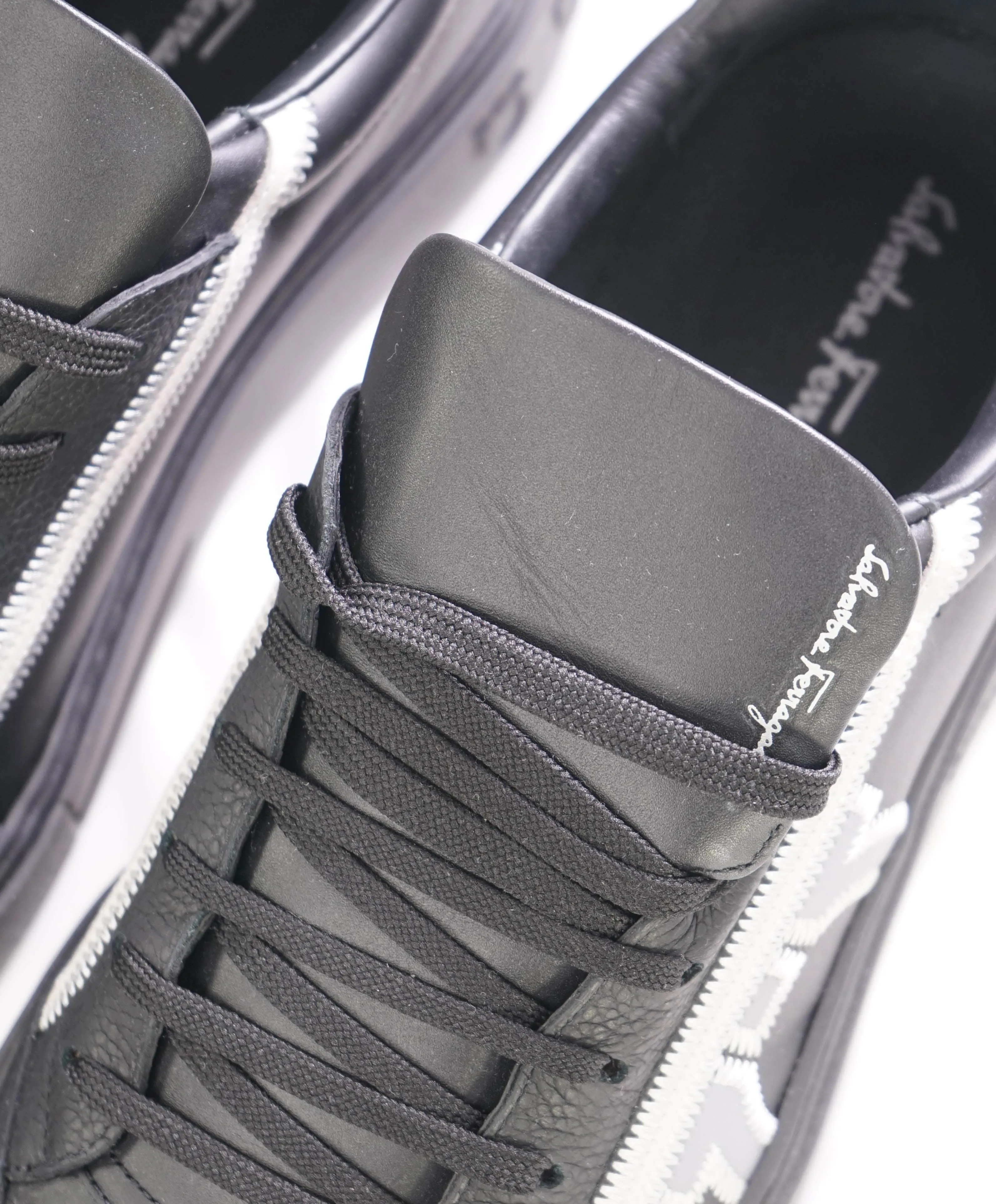 $795 SALVATORE FERRAGAMO - *BORG 5* Black Gancini Sneaker - 10 M US