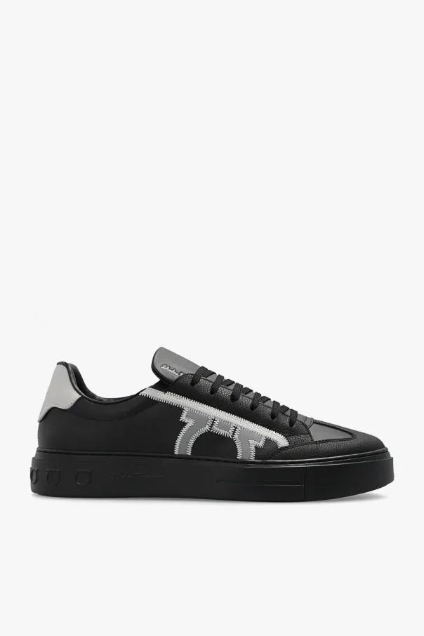 $795 SALVATORE FERRAGAMO - *BORG 5* Black Gancini Sneaker - 10 M US
