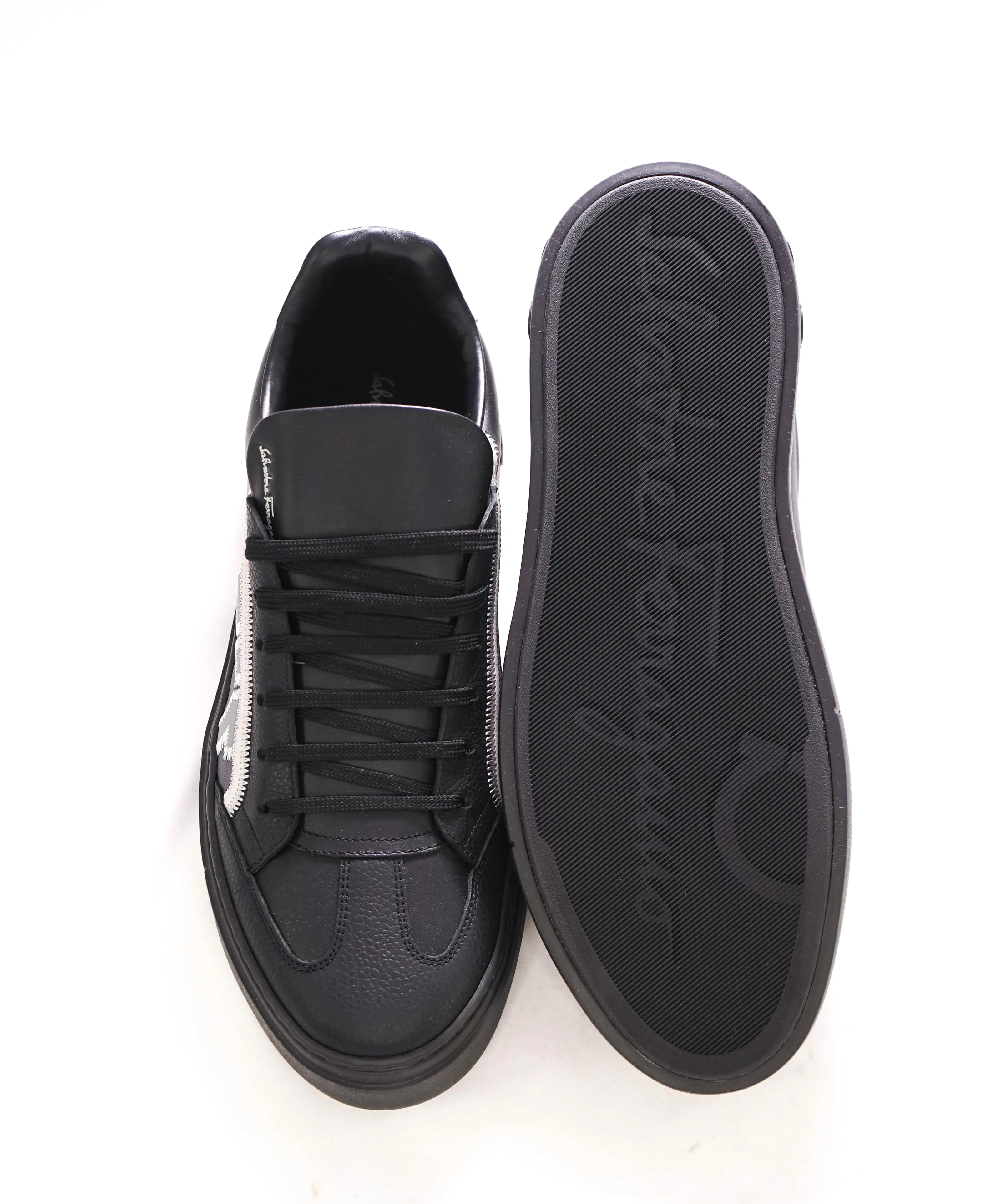 $795 SALVATORE FERRAGAMO - *BORG 5* Black Gancini Sneaker - 10 M US