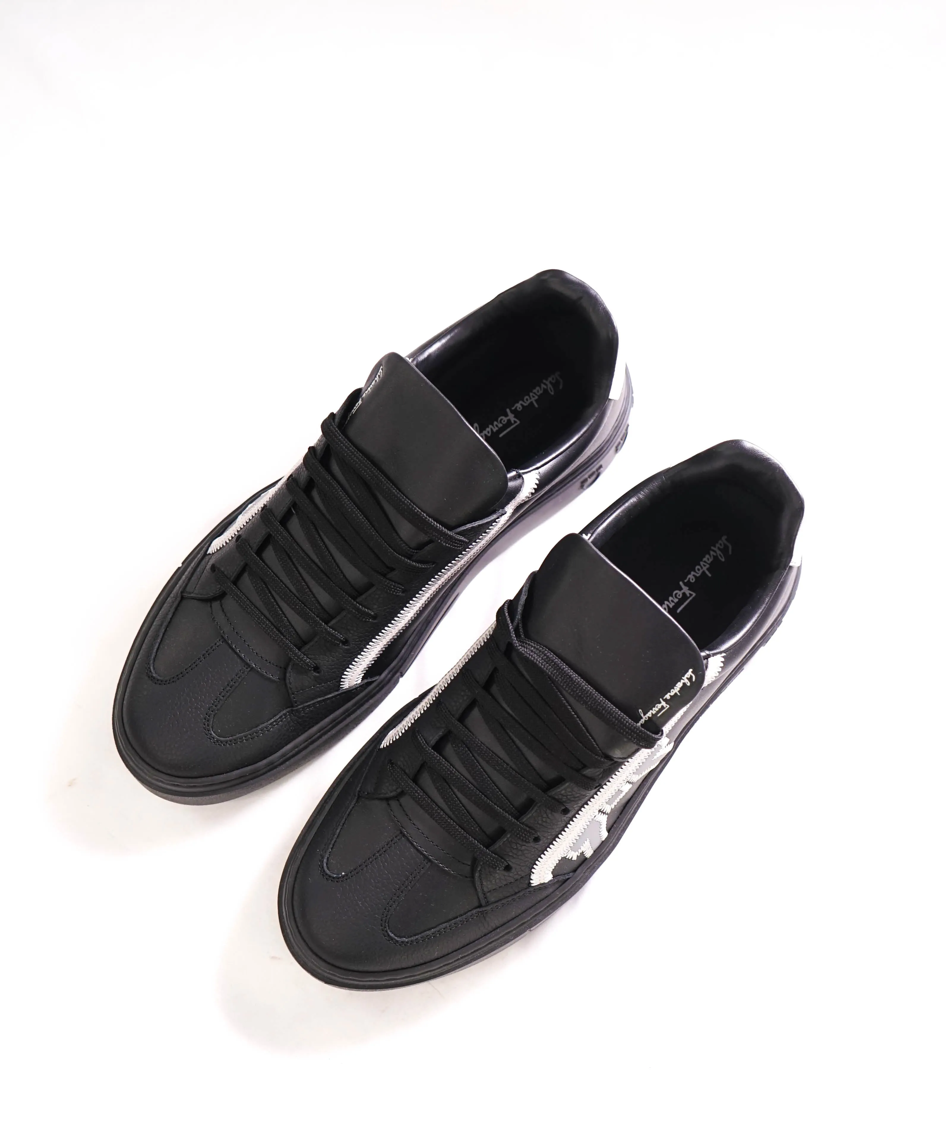 $795 SALVATORE FERRAGAMO - *BORG 5* Black Gancini Sneaker - 10 M US
