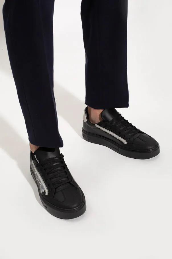 $795 SALVATORE FERRAGAMO - *BORG 5* Black Gancini Sneaker - 10 M US