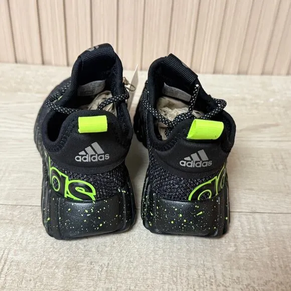 ADIDAS Kaptir 3.0 Unisex Kids Black Lucid Lemon' Athletic Shoes Size 11K