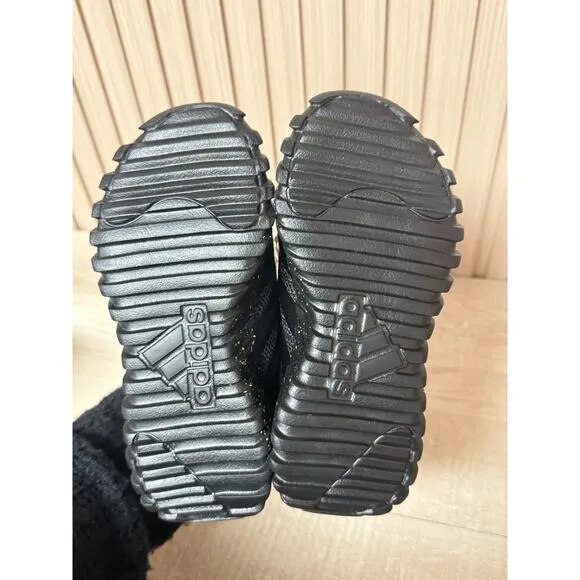 ADIDAS Kaptir 3.0 Unisex Kids Black Lucid Lemon' Athletic Shoes Size 11K