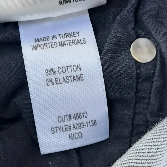 Agolde Denim Jeans Nico High Rise Slim in Risk Size 27 Gray