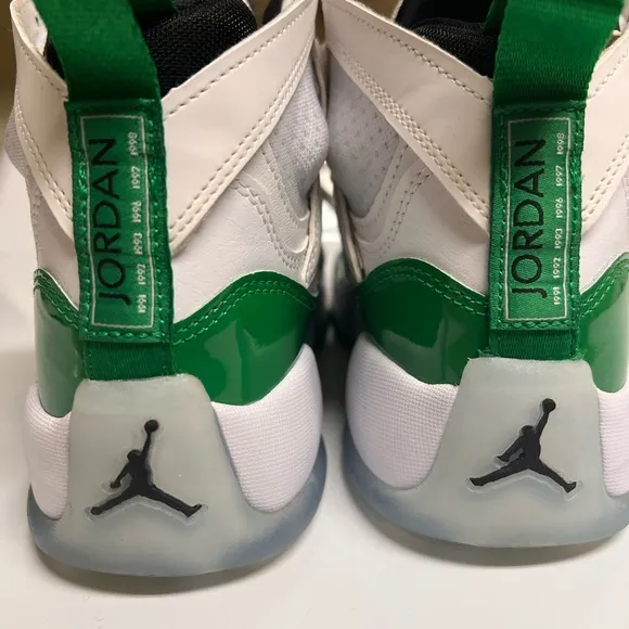 Air Jordan White and Green Sneakers