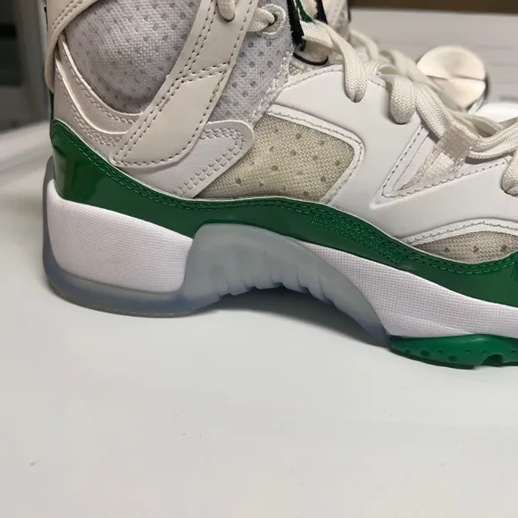 Air Jordan White and Green Sneakers