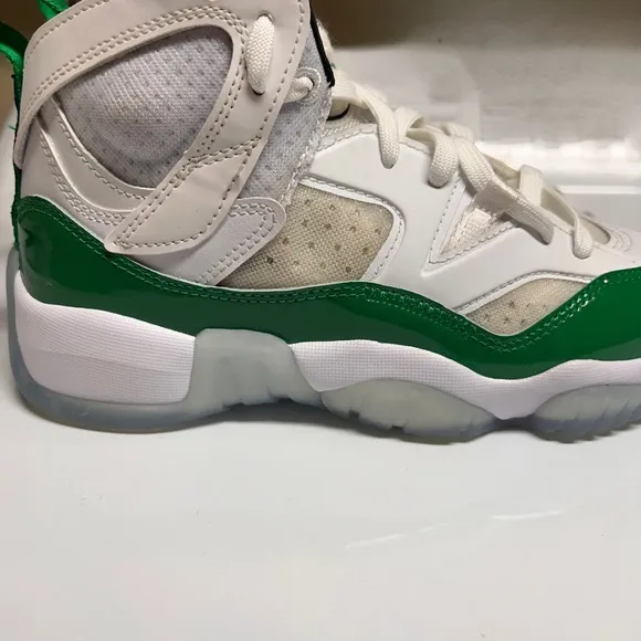 Air Jordan White and Green Sneakers