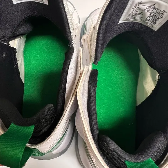 Air Jordan White and Green Sneakers