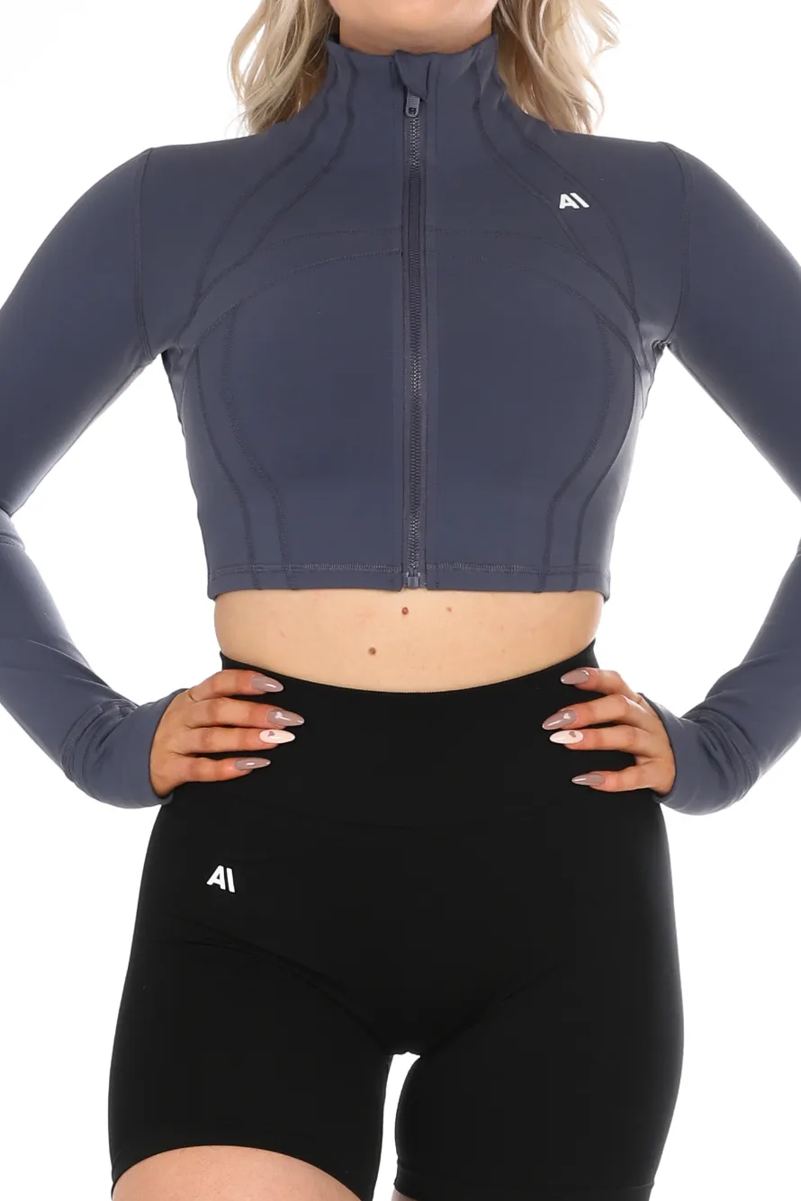 Amanda Crop Jacket Navy