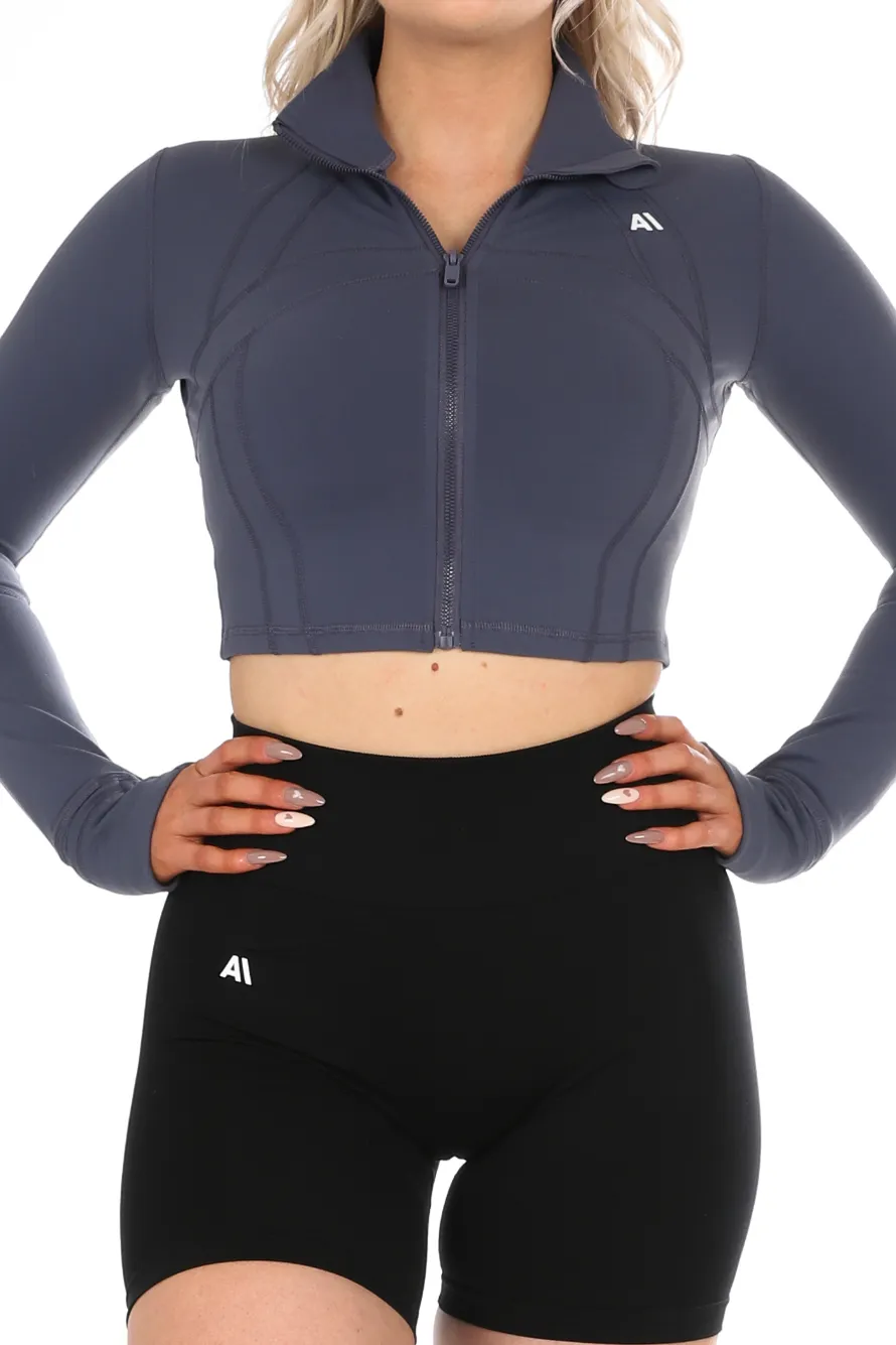 Amanda Crop Jacket Navy