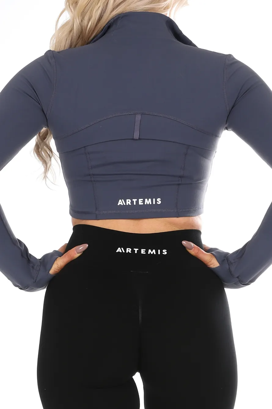 Amanda Crop Jacket Navy