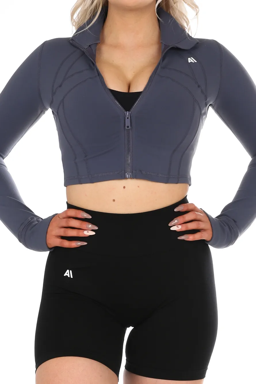 Amanda Crop Jacket Navy