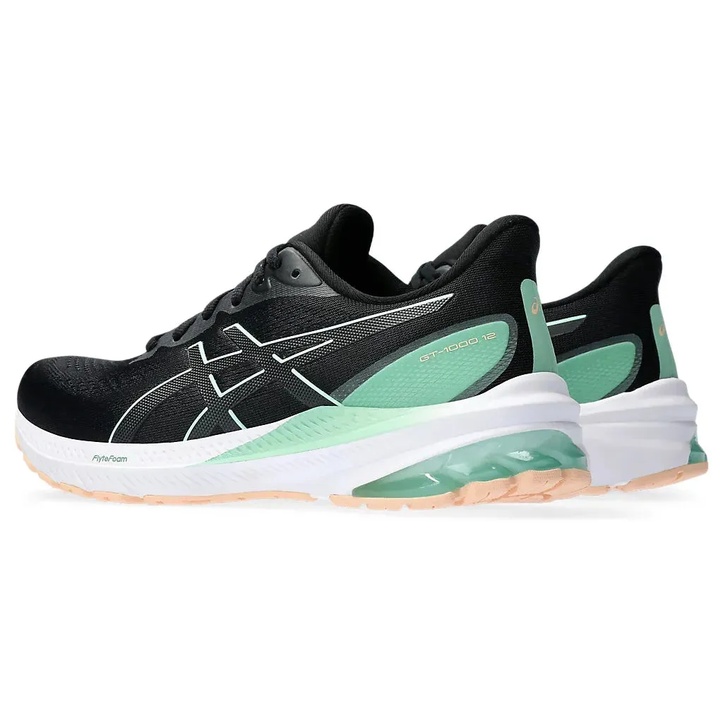 Asics GT 1000 12 Women's Black/Mint Tint (WIDE FIT D)