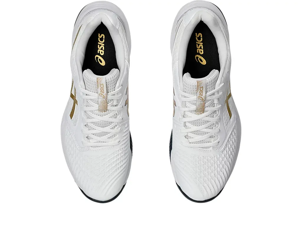 Asics Netburner Ballistic FF 3 Badminton Shoe | White/Pure Gold