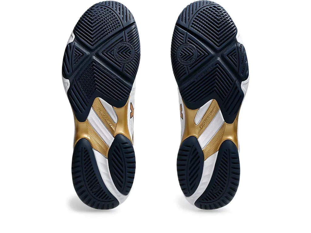 Asics Netburner Ballistic FF 3 Badminton Shoe | White/Pure Gold