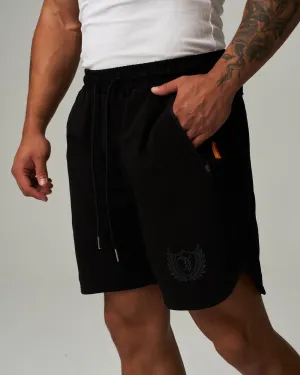 Badge Side Slit Stretch Shorts