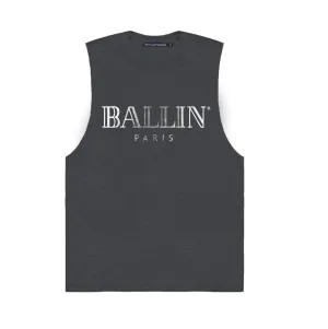 BALLIN SILVER FOIL MUSCLE TEE