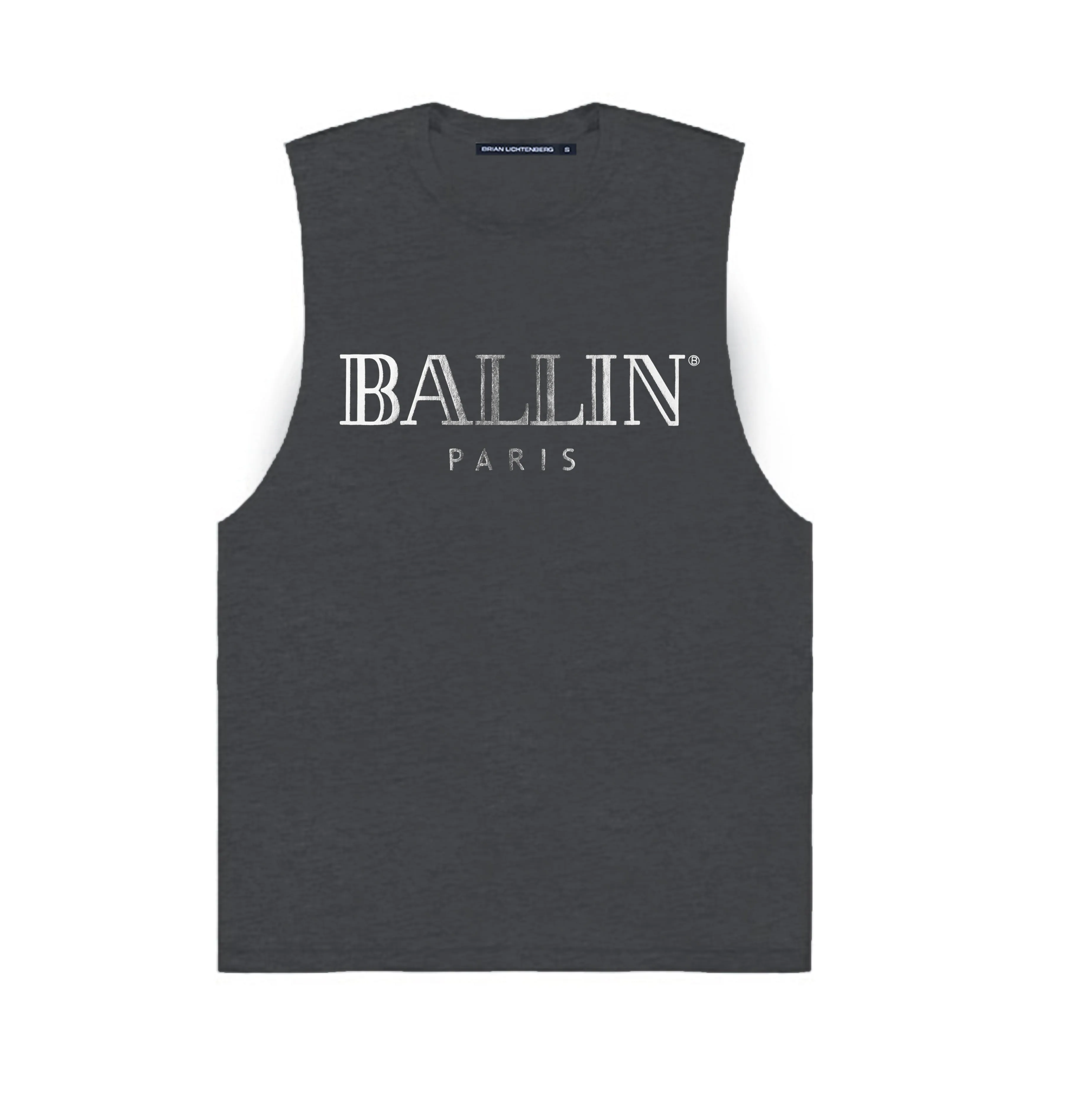 BALLIN SILVER FOIL MUSCLE TEE
