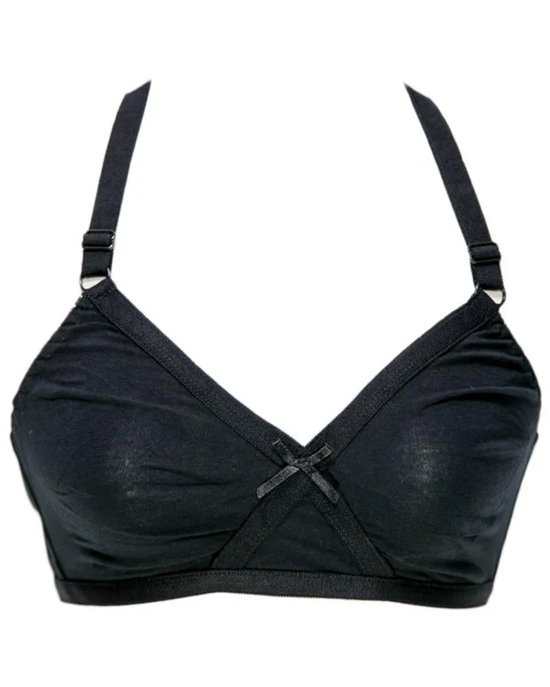Basic Bra - Black - Cotton Bra - Non Padded Bra - Non Wired Bra