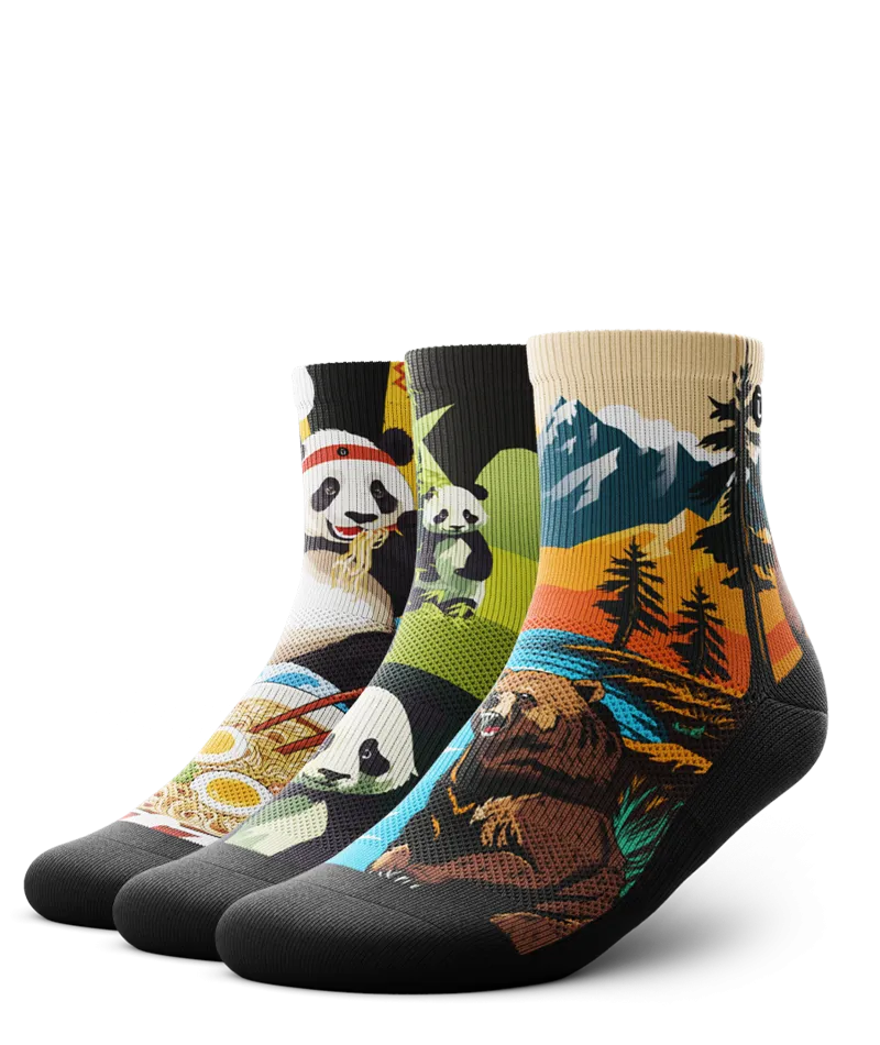 Bearonator Quarter Socks 3-Pack