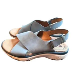 Bionica Andrya Womens 10 Blue Suede Sling back sandle Comfort Beach Vacation