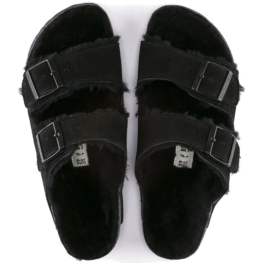 Birkenstock Arizona Suede Leather Narrow Fit Black