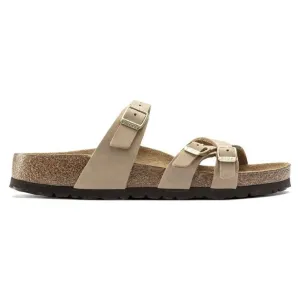 BIRKENSTOCK- FRANCA SOFT FOOTBED NUBUCK LEATHER SANDAL