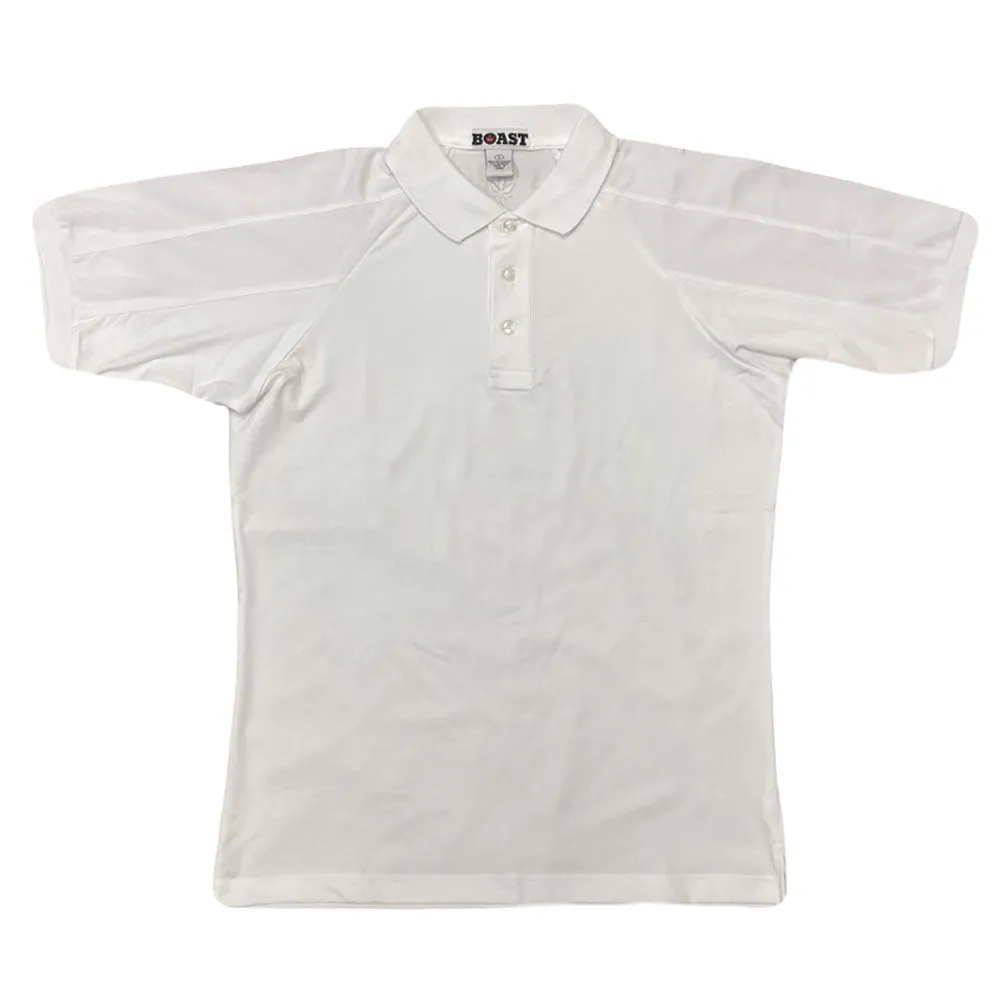 BOAST Men's White Panelled Sleeve Polo 153104003 $85 NEW