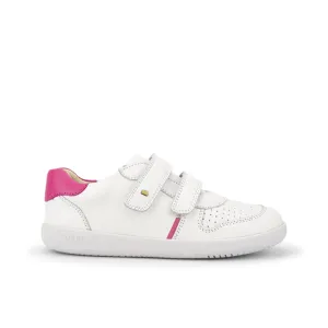 Bobux KP Riley White   Pink Trainers