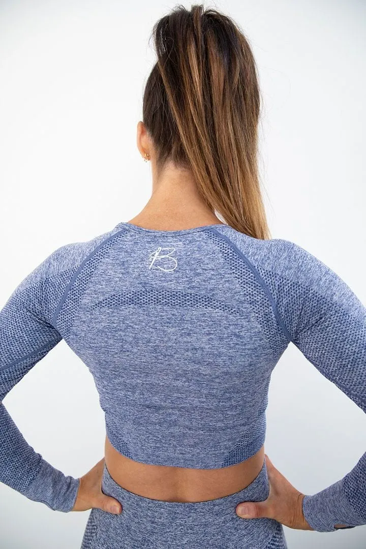 botthms Seamless Blue Yoga Set
