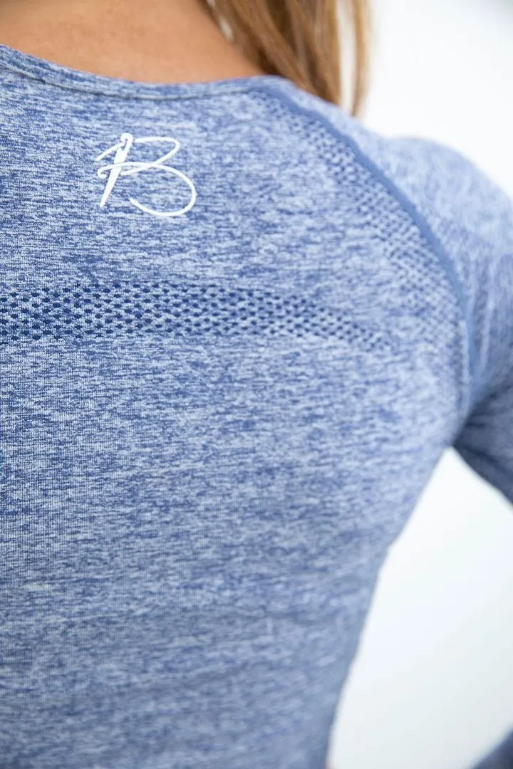 botthms Seamless Blue Yoga Set