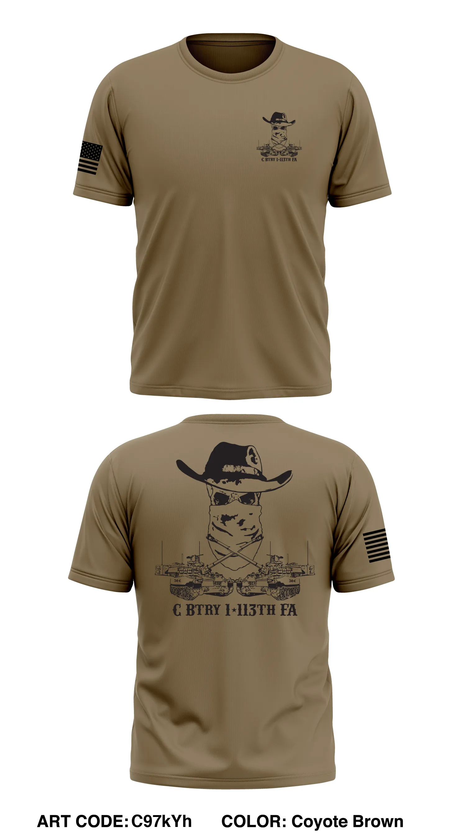 C Btry 1-113th FA Store 1 Core Men's SS Performance Tee - C97kYh