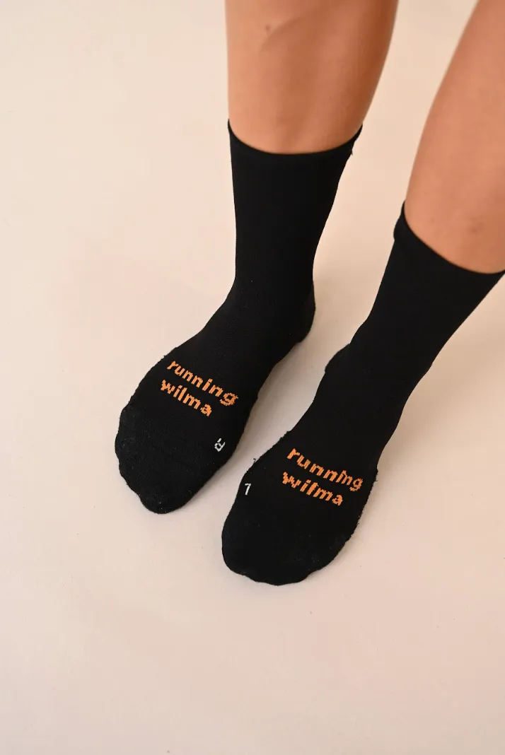 Chaussettes de running noire - Brandy