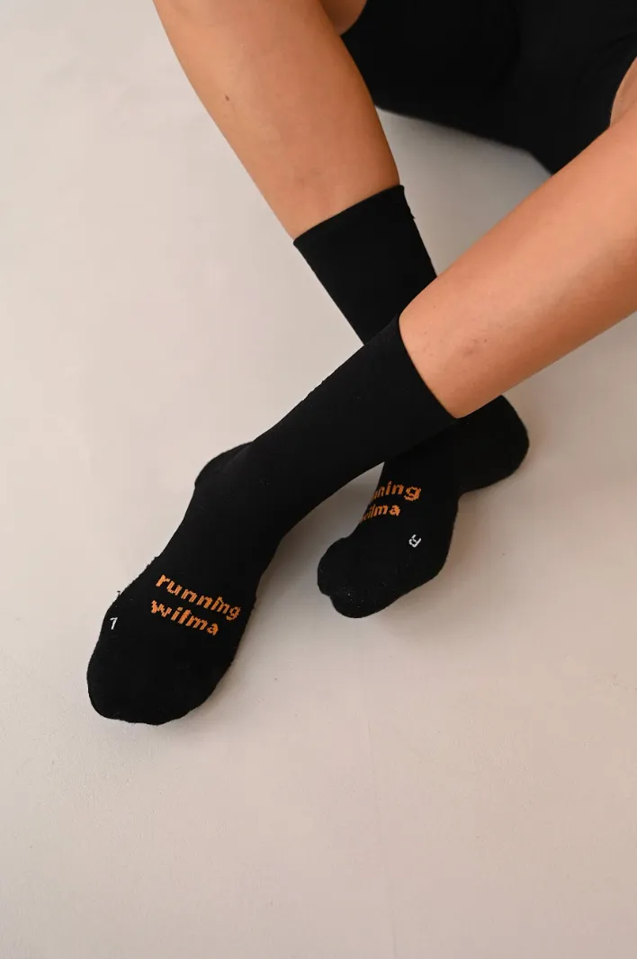 Chaussettes de running noire - Brandy