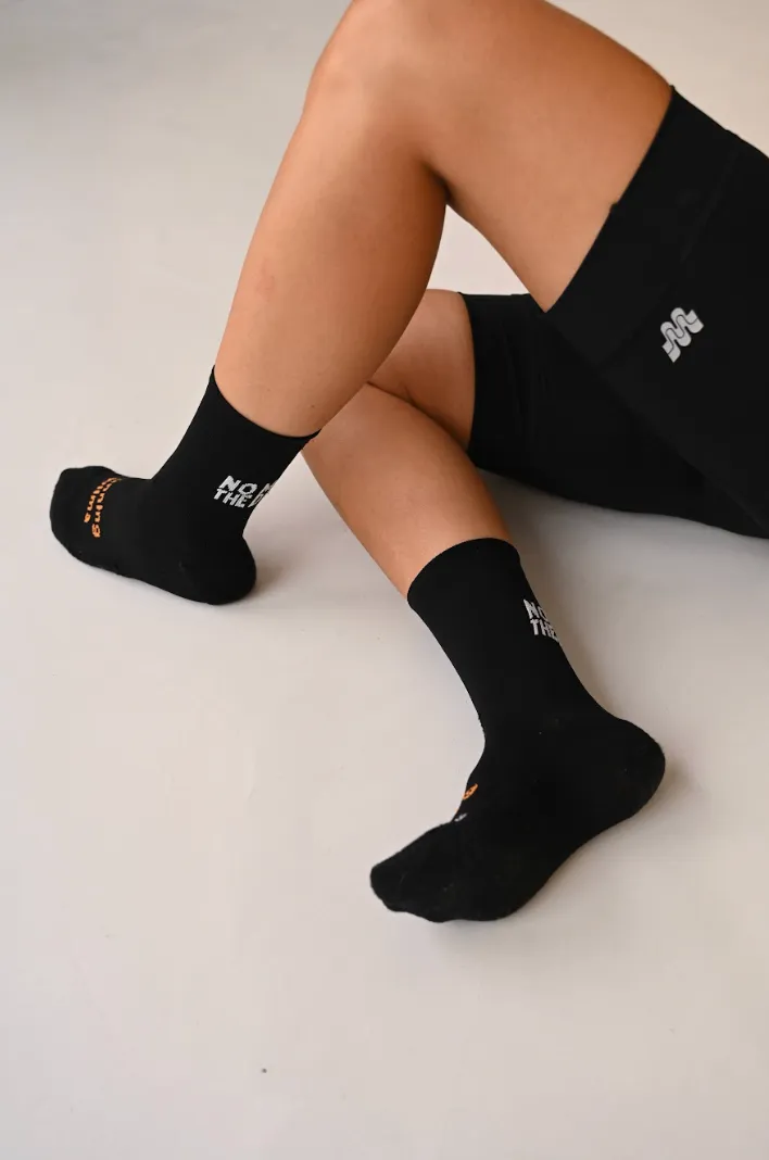 Chaussettes de running noire - Brandy