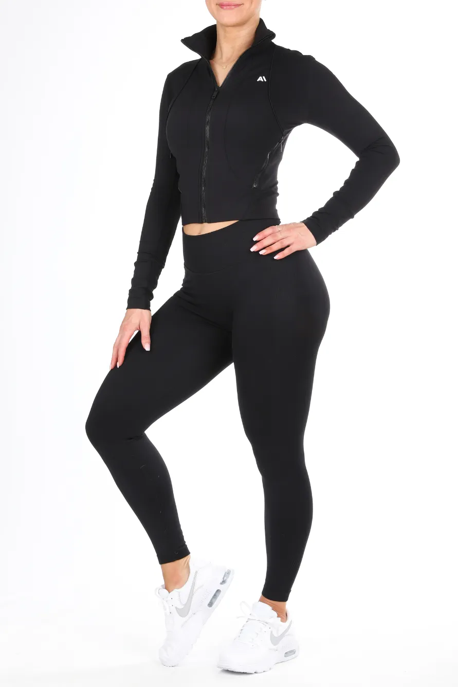 Christine Mid Length Running Jacket Black