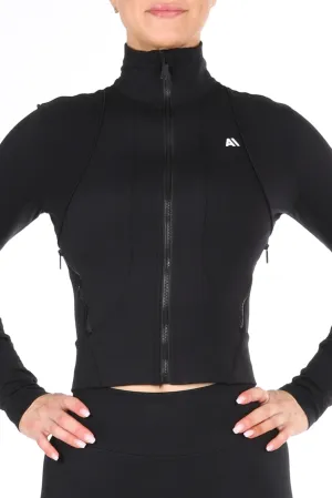 Christine Mid Length Running Jacket Black