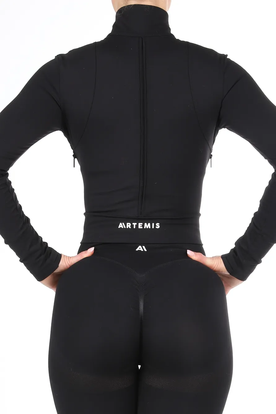 Christine Mid Length Running Jacket Black