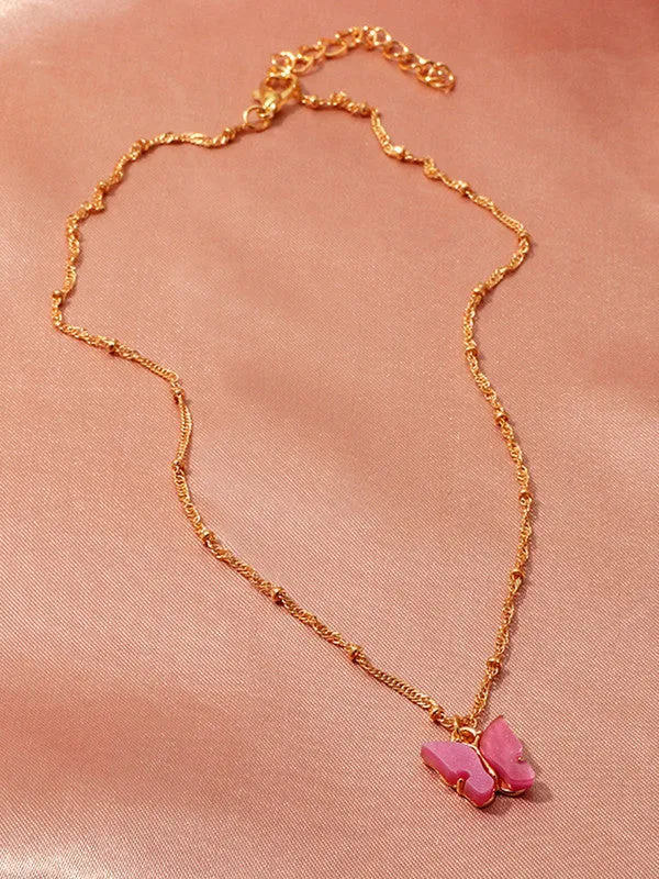 Combo of 2 Pink and Rosepink Mariposa Pendant