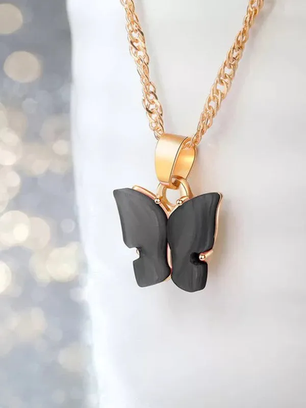 Combo of 2 White and Black Mariposa Pendant