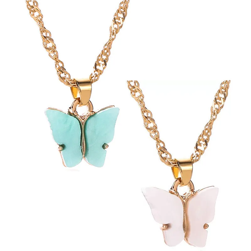 Combo of 2 White and Blue Mariposa Pendant