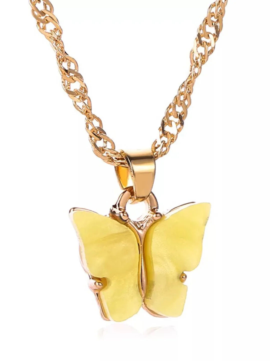 Combo Of Mariposa Necklace with Crystal Butterfly Ring