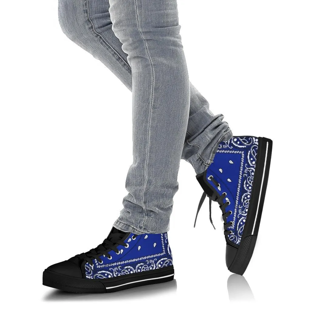 Crip Original Blue Bandana C Walk Sneakers w/ Blk Soles