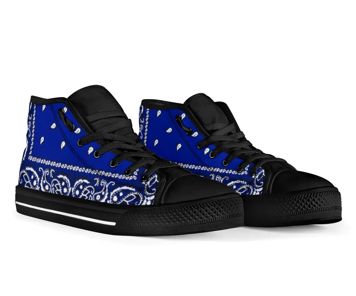 Crip Original Blue Bandana C Walk Sneakers w/ Blk Soles