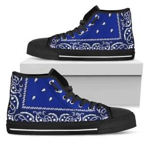 Crip Original Blue Bandana C Walk Sneakers w/ Blk Soles