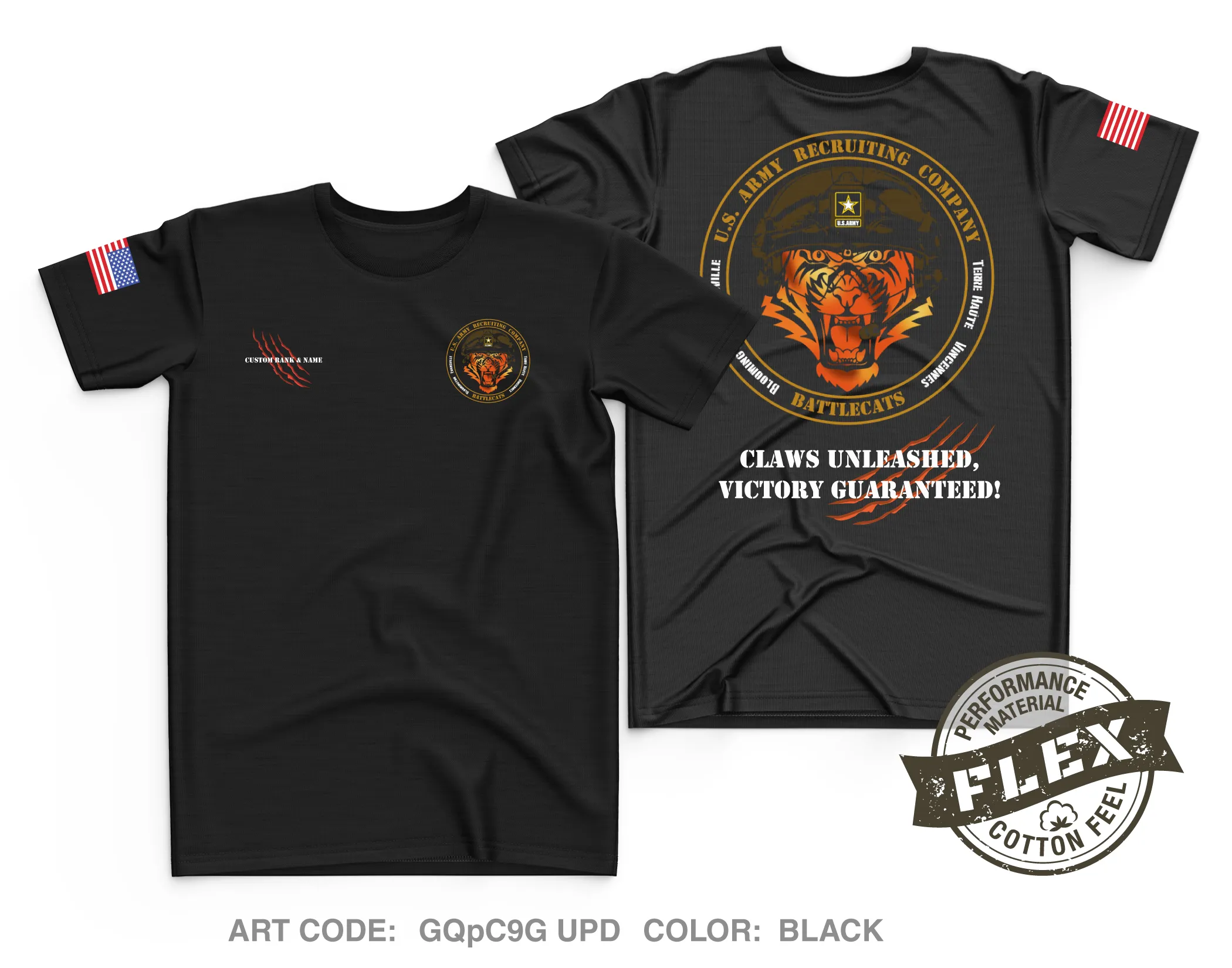 Custom Evansville Recruiting Company, BattleCats Core Men's SS Flex Performance Tee - GQpC9G_UPD